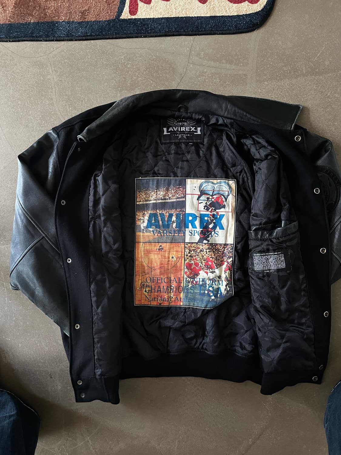 AVIREX 아비렉스 Leather Varsity Jacket 상품이미지6