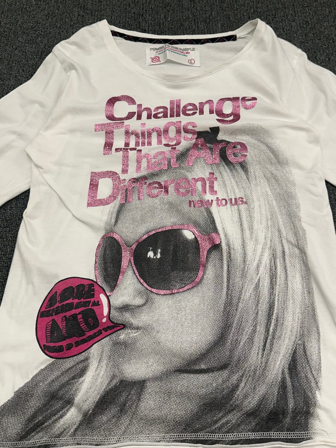 L)파워투더피플 빈티지 여성 y2k 그래픽 롱슬리브 상품이미지3