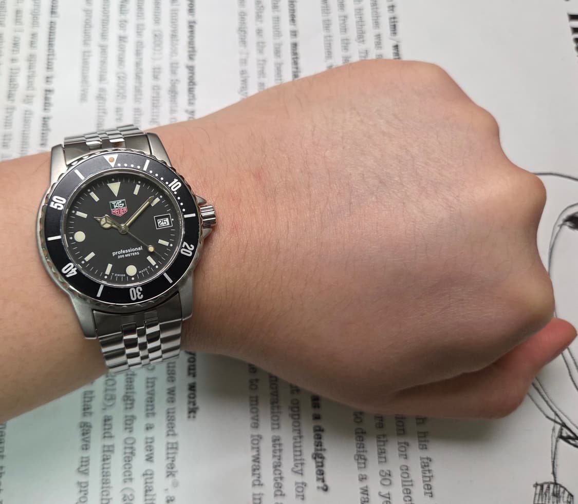 레어] 빈티지 태그호이어 프로페셔널 1500 블랙 태그섭 벤츠핸즈 쿼츠  상품이미지8