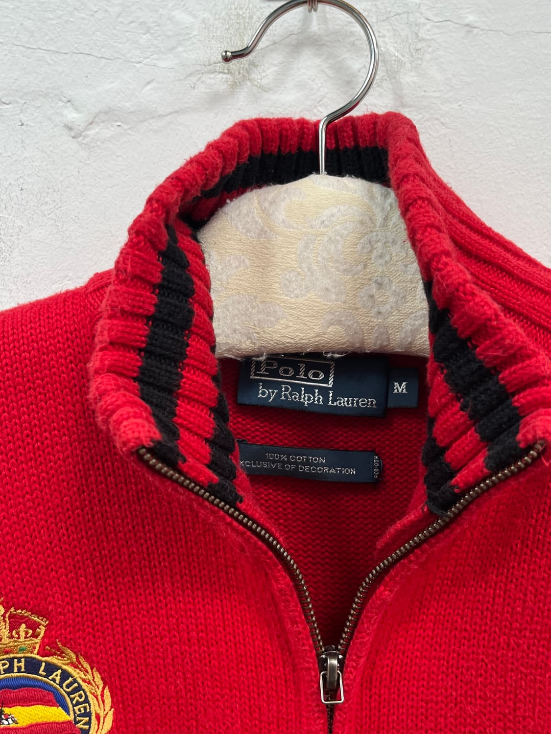 Polo Ralph Lauren 레드 니트 투웨이 집업 M 상품이미지2