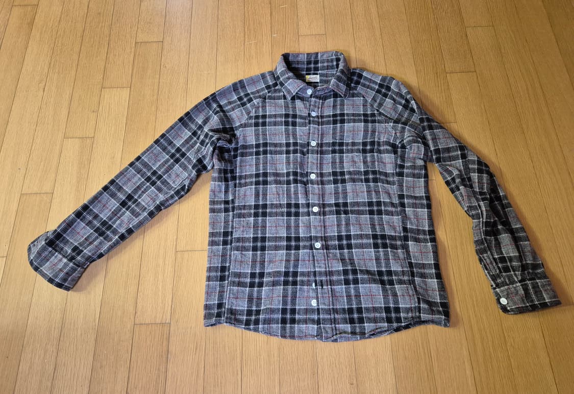 일본 Sunlight Believer 헤링본 패턴 코튼셔츠 상품이미지2