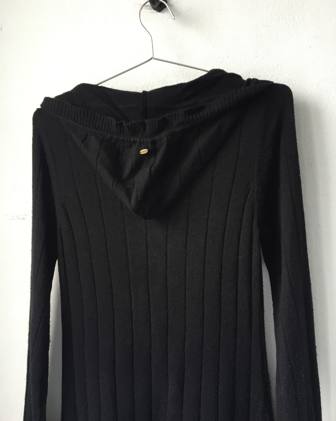 Pom pom frill point knit hood cardigan 상품이미지4