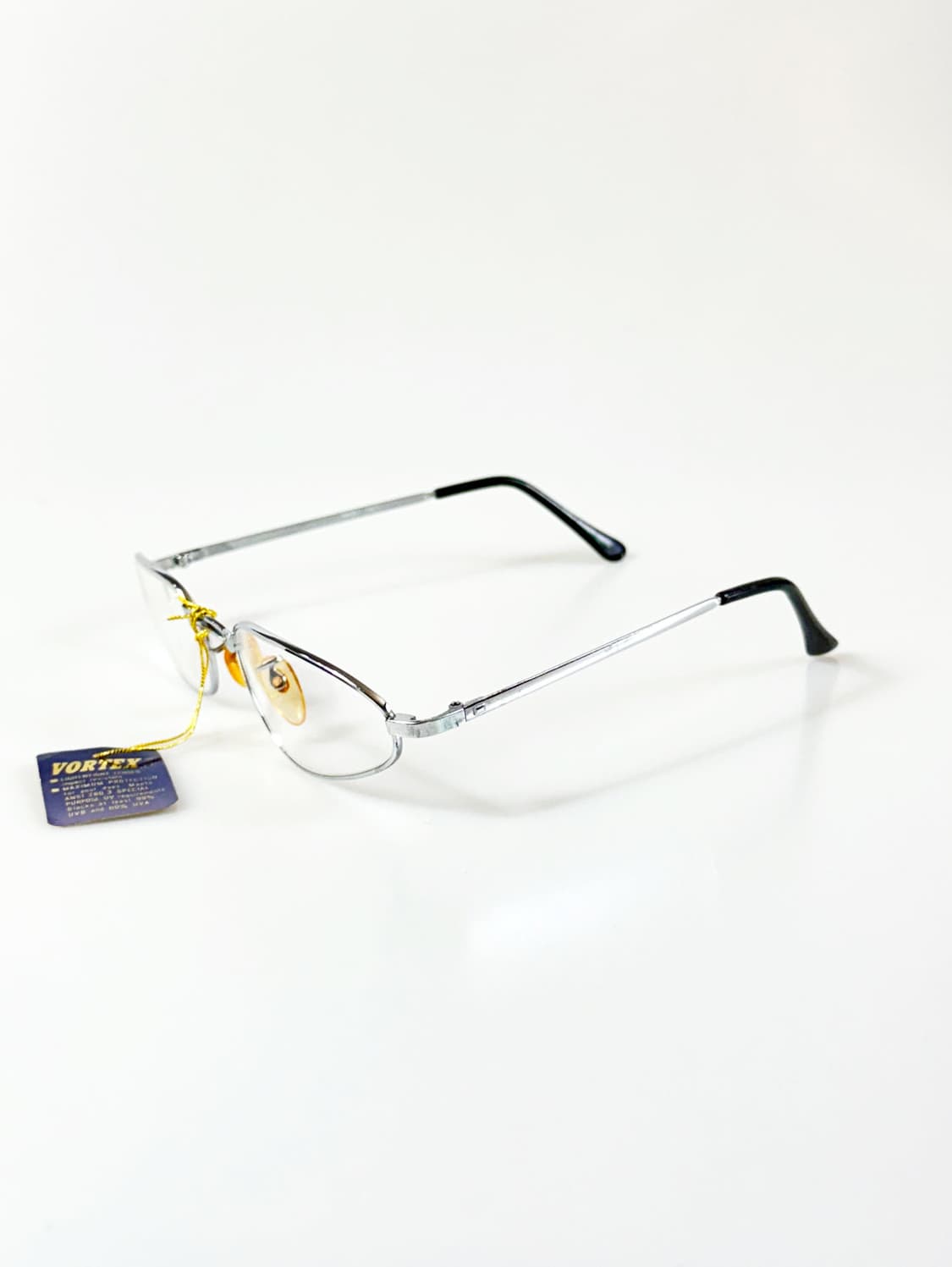 90s VORTEX 실버 메탈 오벌 프레임 빈티지 안경 상품이미지3