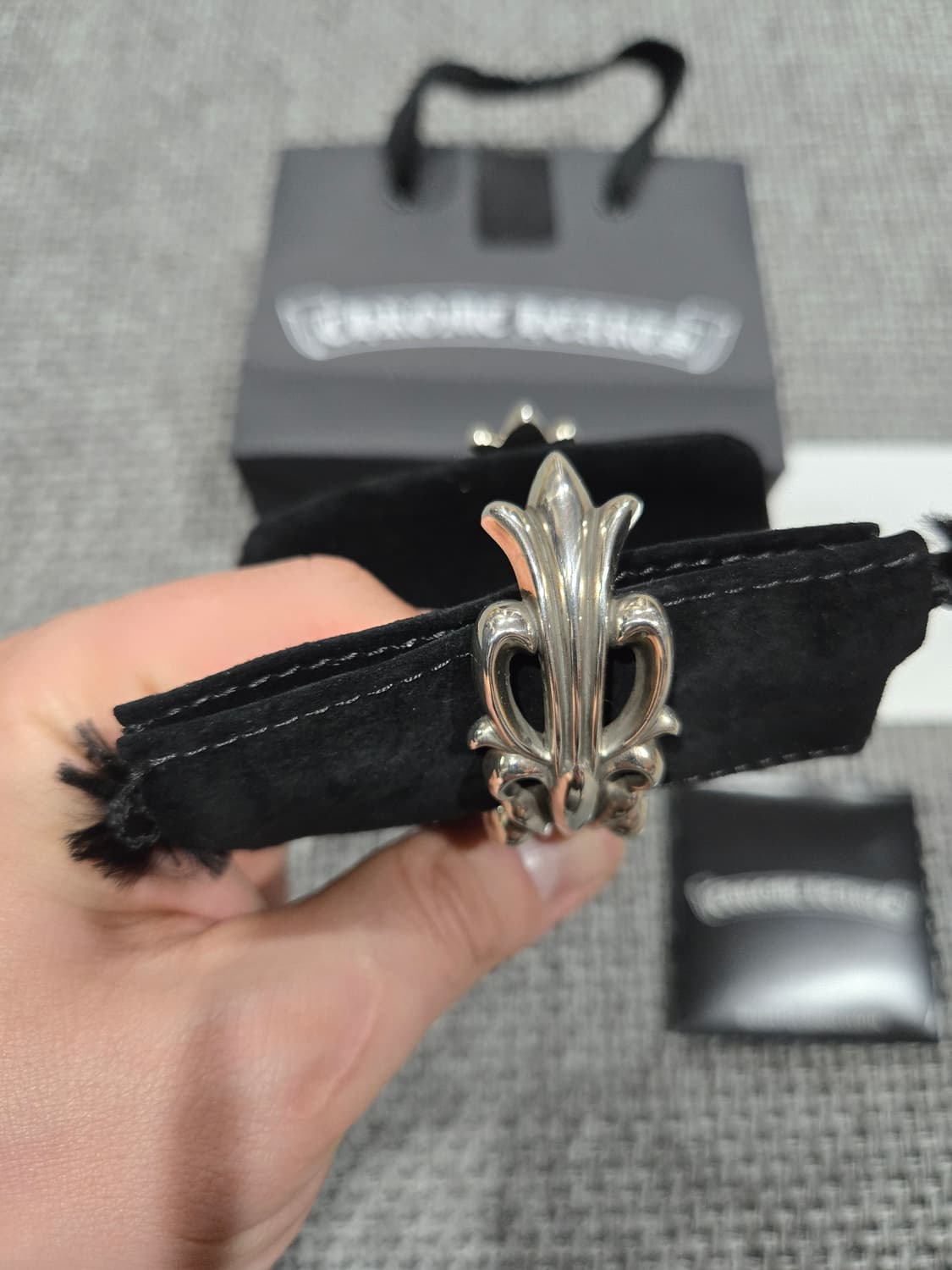 정품 크롬하츠 더블플로랄 뱅글 팔찌 상품이미지4