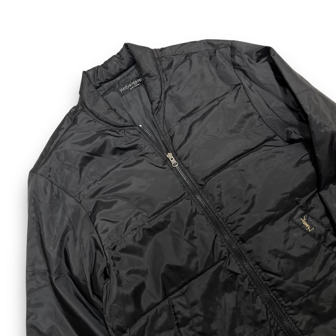 입생로랑 00s 구형 크라운 넥 락시크 패디드 자켓 상품이미지2