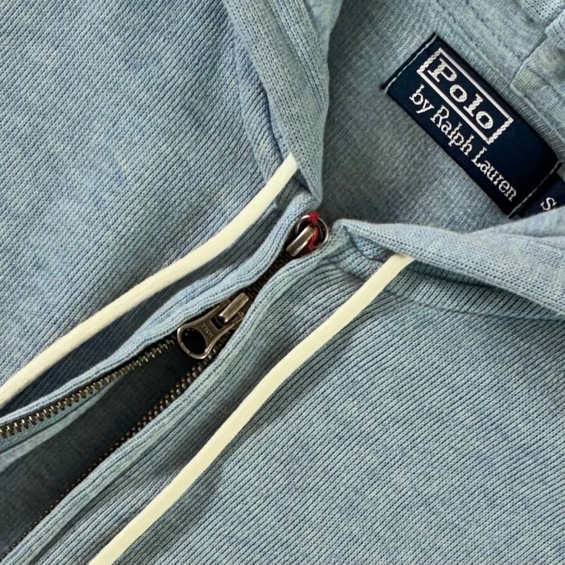 Polo  폴로 랄프로렌 자수 코튼 라이트블루 투웨이 니트후드집업 상품이미지4