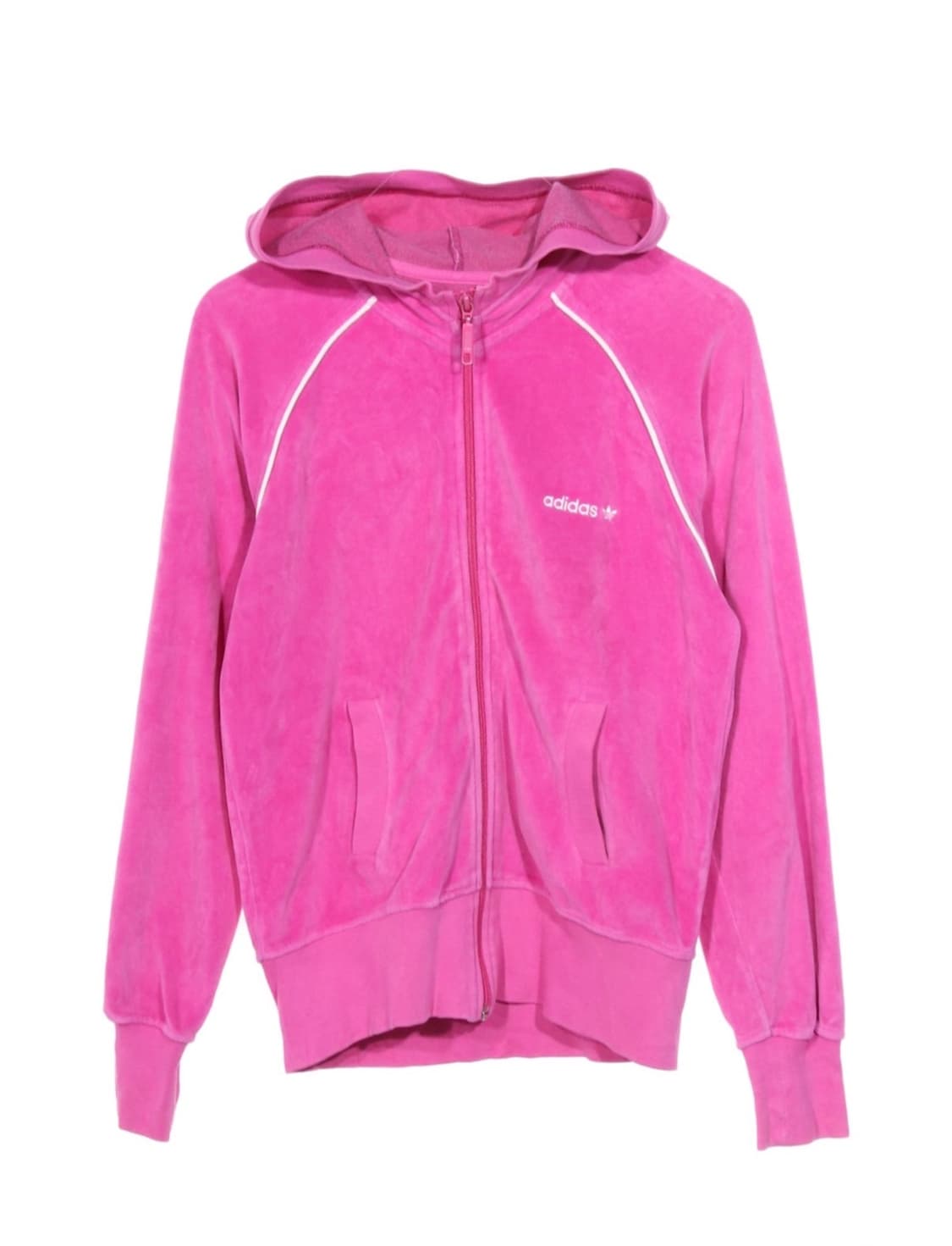 아디다스 파이핑 벨벳 벨루아 후드집업 상품이미지1