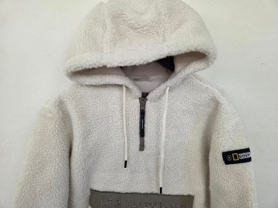 내셔널지오그래픽 플리스 후리스 아노락 아이보리 S 상품이미지2