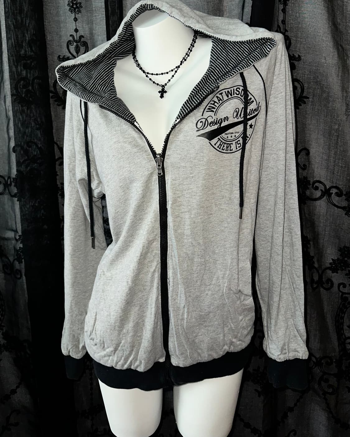 reversible kitsch hooded zip-up 상품이미지4