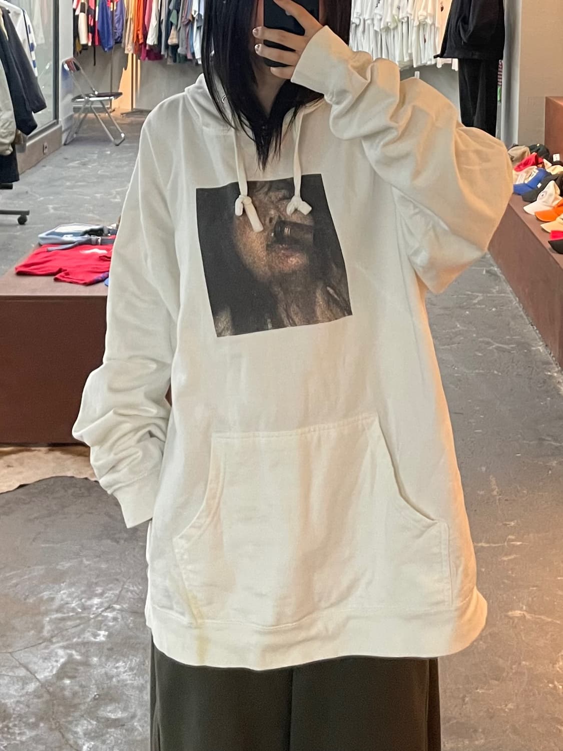 안티소셜소셜클럽 17AW JAV 화이트 후드티 H2608 상품이미지1