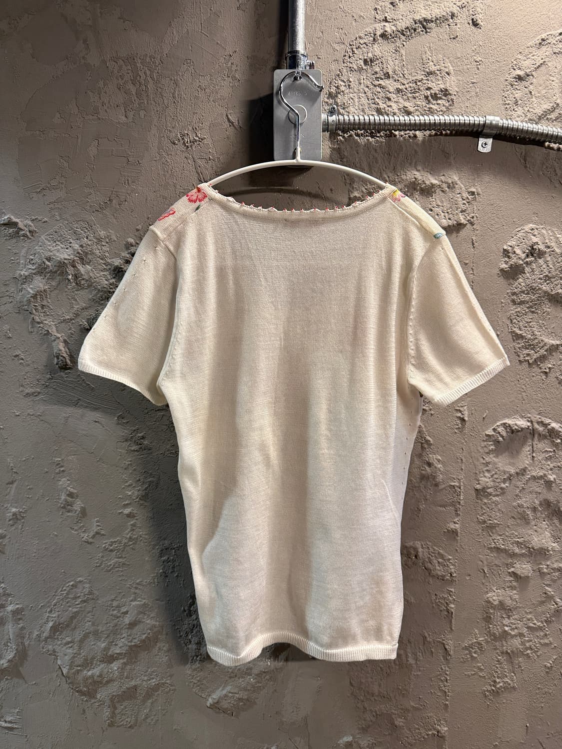 겐조 KENZO 정글 플로럴 자수 반팔 니트 아이보리 M 상품이미지6