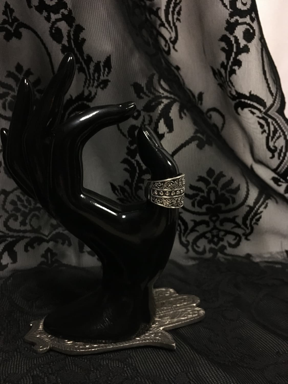 Vintage 핀터레스트 오리엔탈 볼드 유니섹스 실버 링 반지 상품이미지4