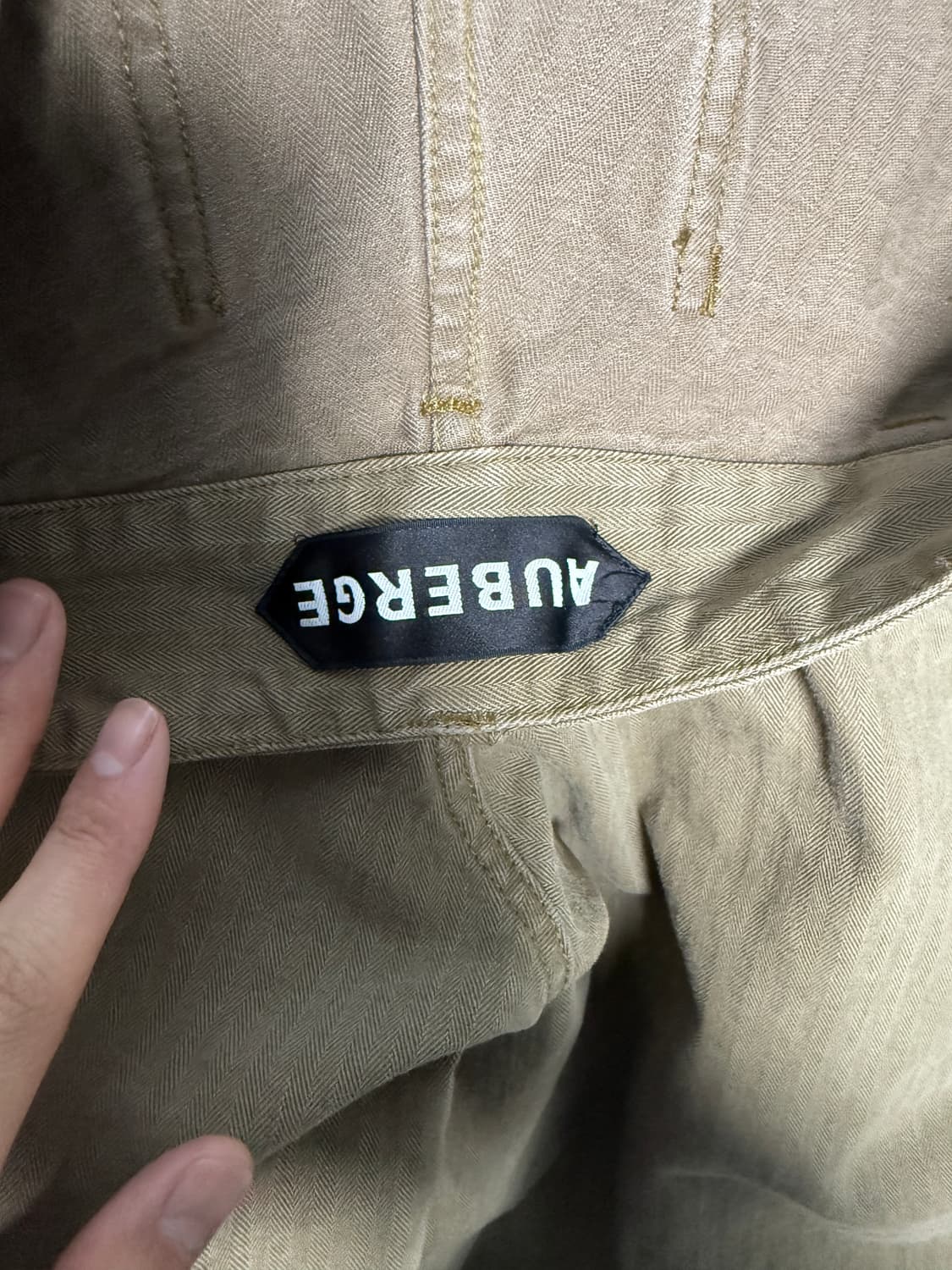 오베르쥬 어드레서 별주 베이커 팬츠 카키 베이지 상품이미지3