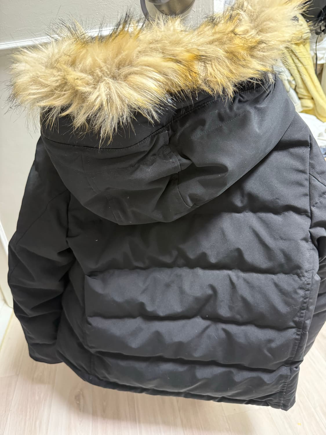 단톤 여성용 폭스 퍼 후드 다운 재킷 상품이미지3