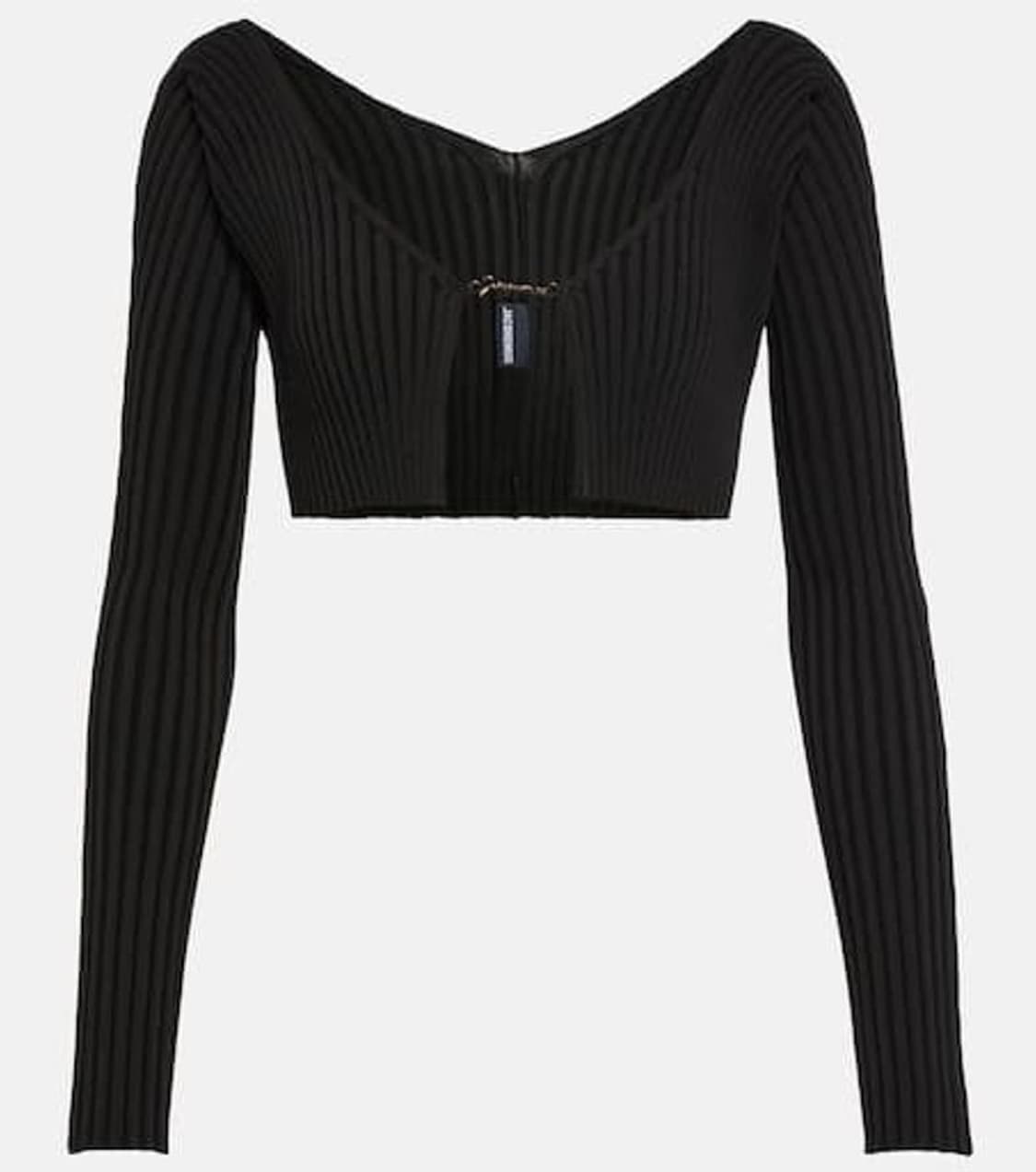 자크뮈스 라 마이어 프라루 크롭 가디건 블랙 38 상품이미지1