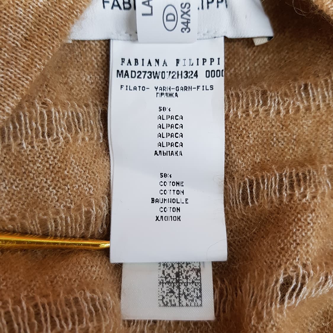 파비아나 필리피 알파카 코튼 시스루 스트라이프 니트 XS사이즈 상품이미지8