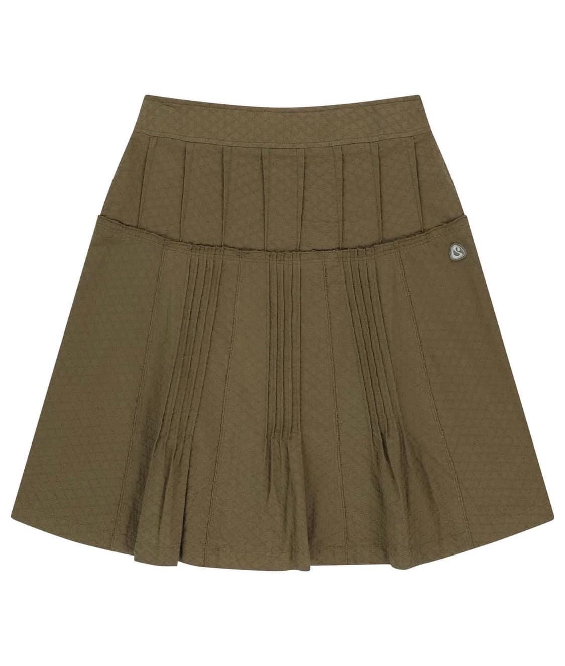 FLOWER PINTUCK SKIRT BROWN 상품이미지1