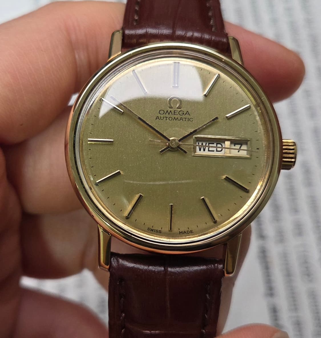 빈티지 오메가 씨마스터 데이데이트 올금장 샴골판 오토매틱 상품이미지2