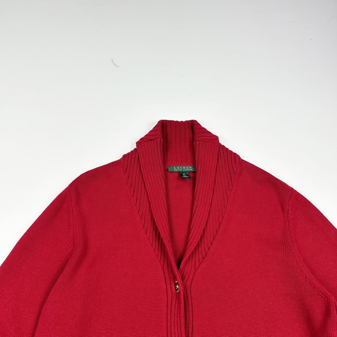 폴로 랄프로렌 여성 클래식 금장 숄카라 니트 가디건 여성XL 상품이미지2