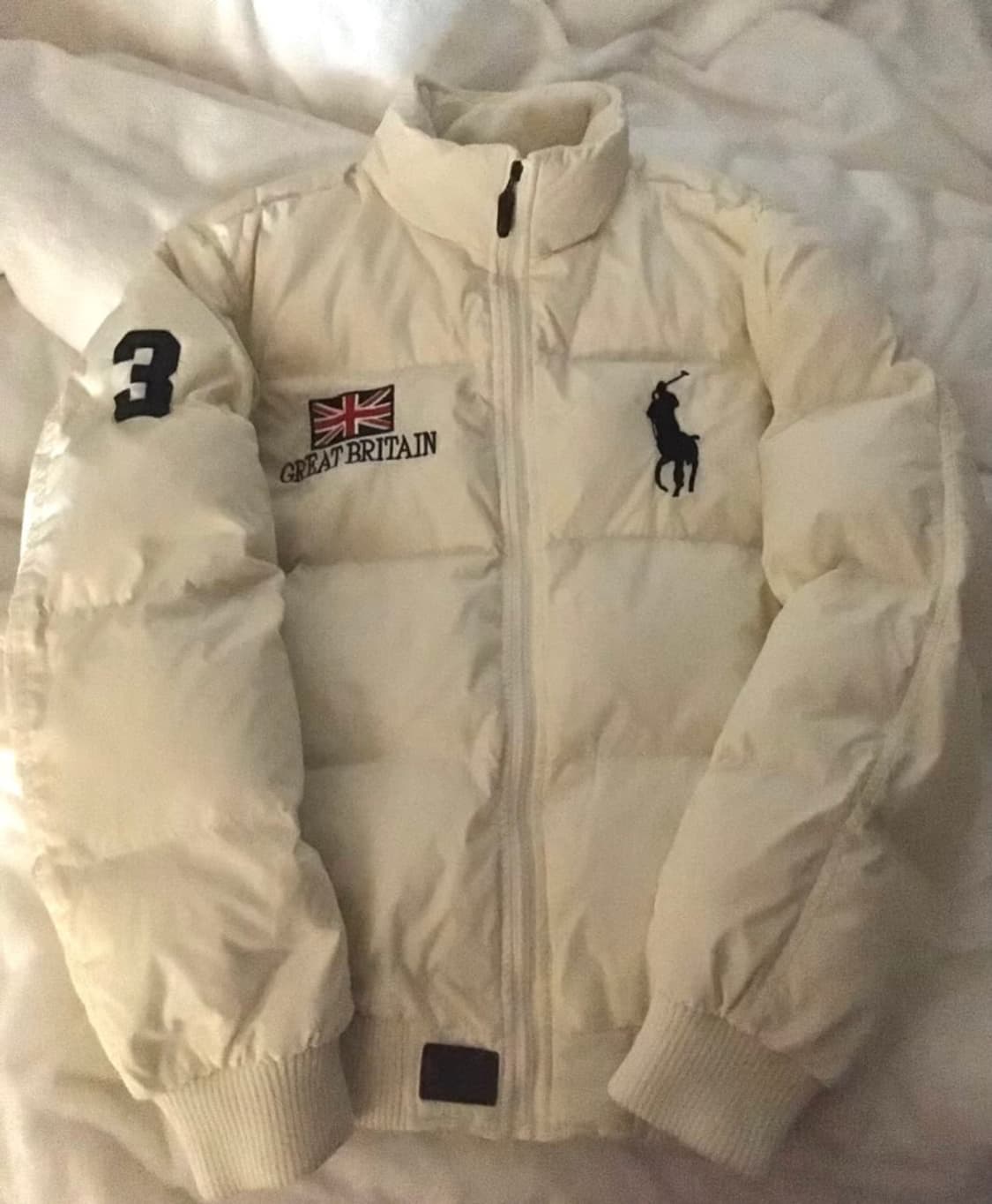 폴로 빅포니 브리튼 크림 패딩 상품이미지1