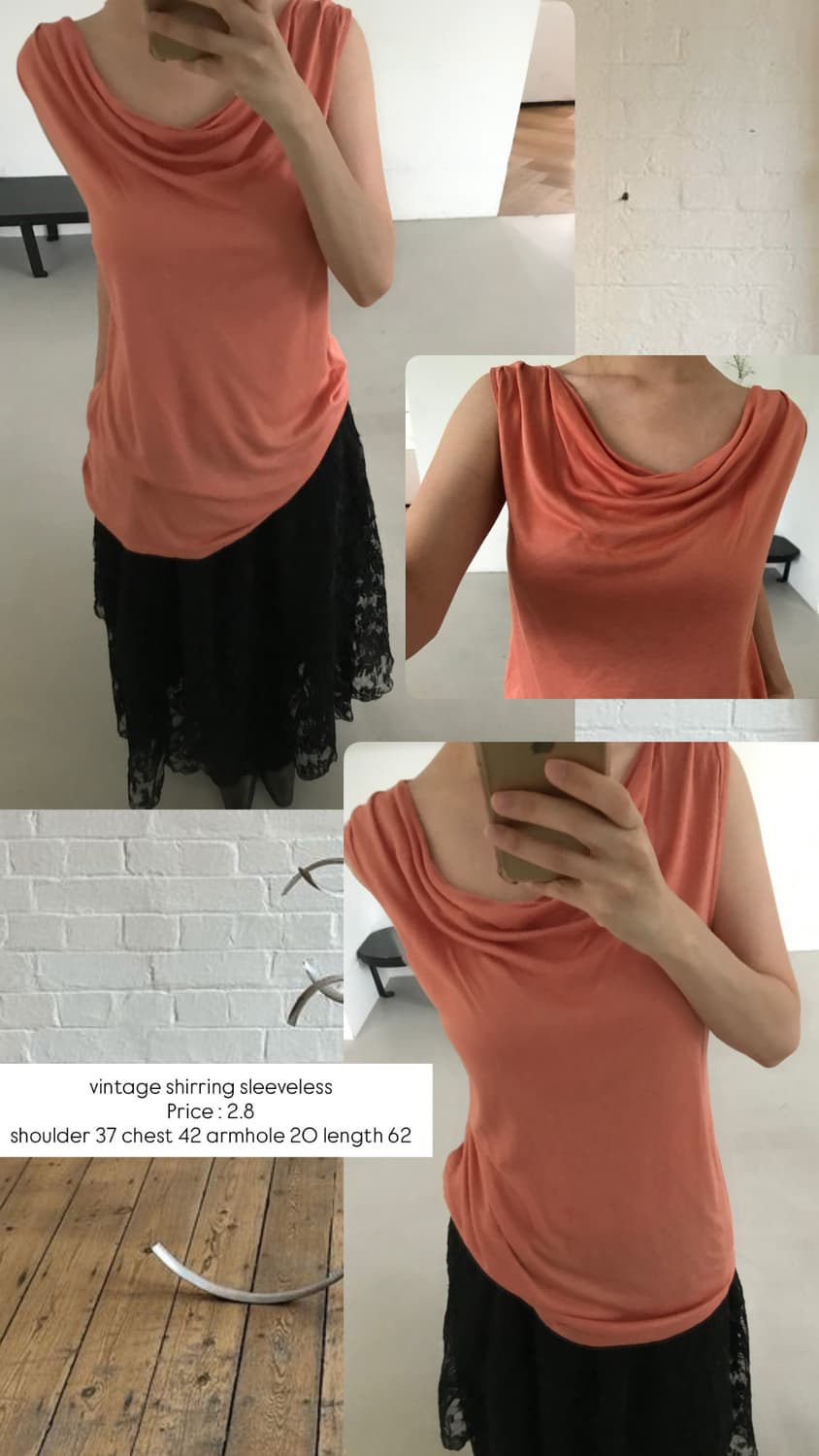 vintage shirring sleeveless 상품이미지7