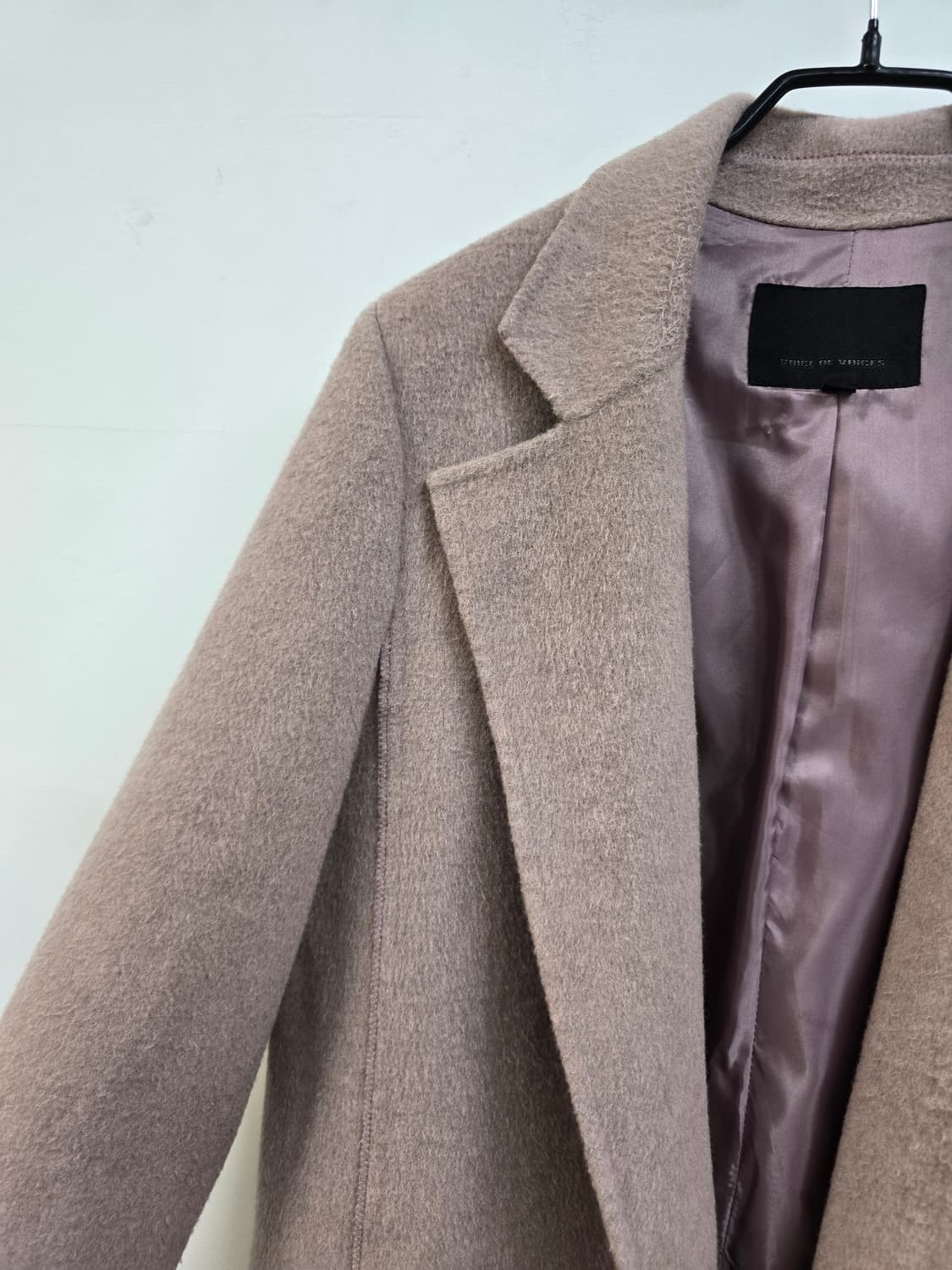 보브 캐시미어 블랜딩 오픈형 롱코트 상품이미지3