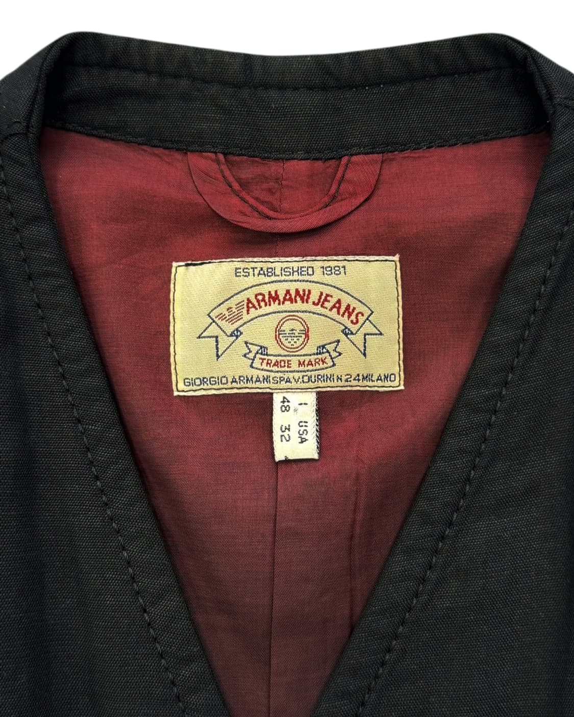 아르마니 진 90s 린넨 자켓 블랙 상품이미지9