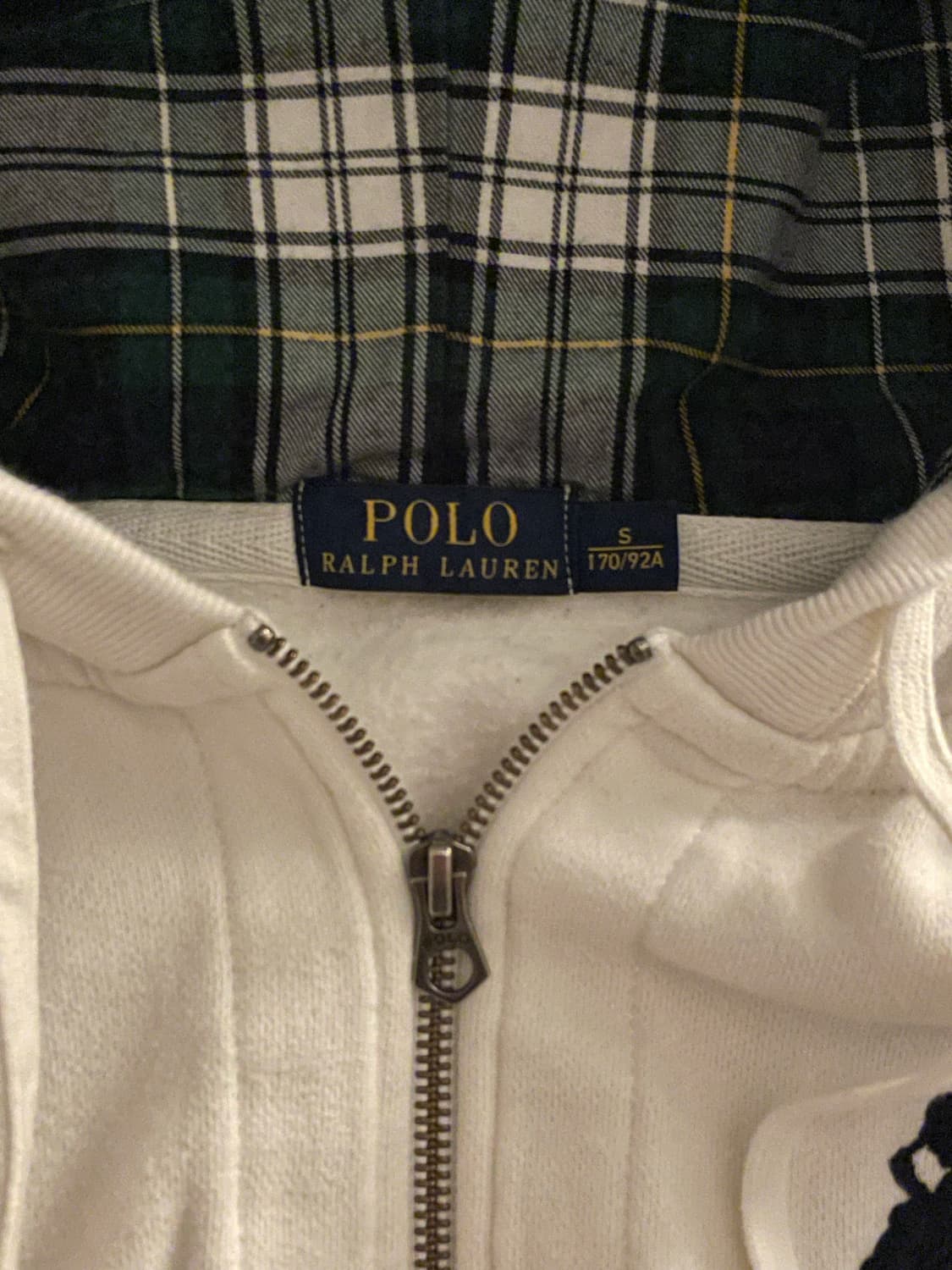 폴로 랄프로렌 빅포니 체크 투웨이 후드집업 화이트 #3 상품이미지7