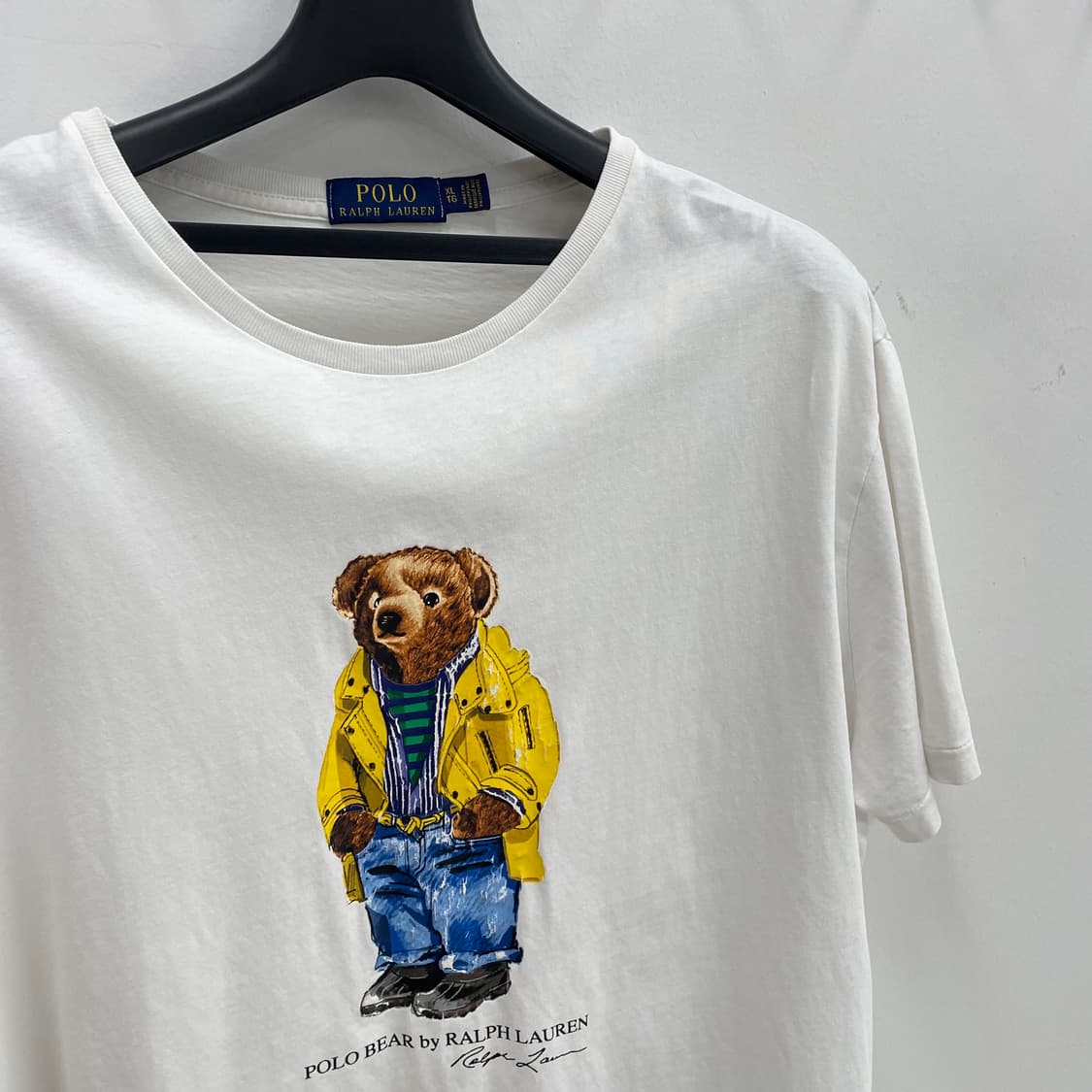 폴로 랄프로렌 공용xl 베어 로고 화이트 반팔 티셔츠 상품이미지2
