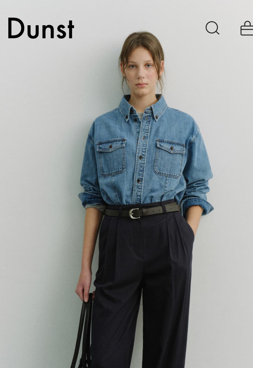 던스트 데님 셔츠 상품이미지9