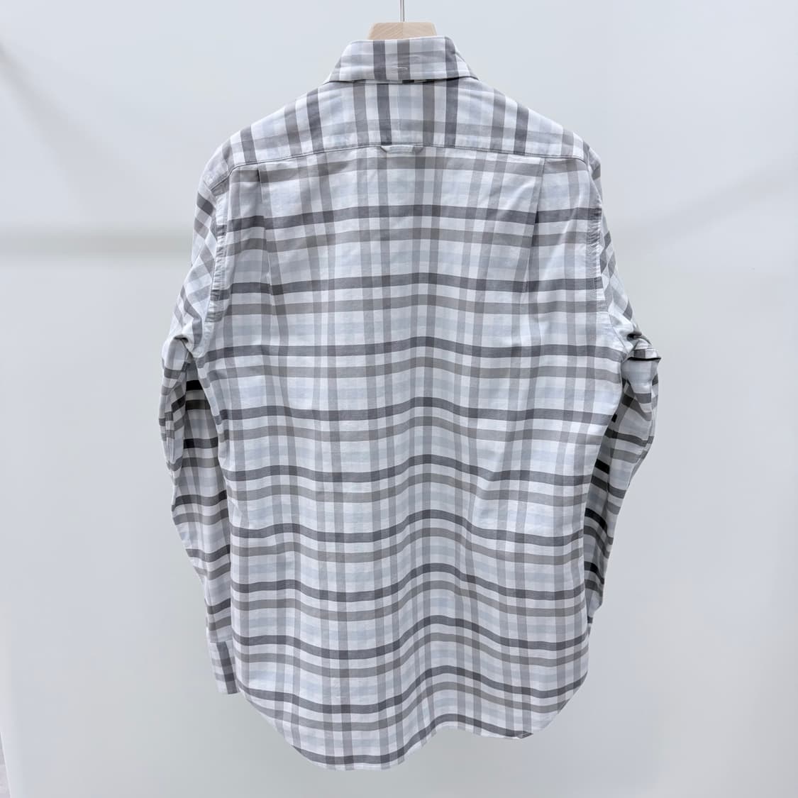 [S+급/3] 톰브라운 옥스포드 체크 셔츠 미디움 그레이 상품이미지4