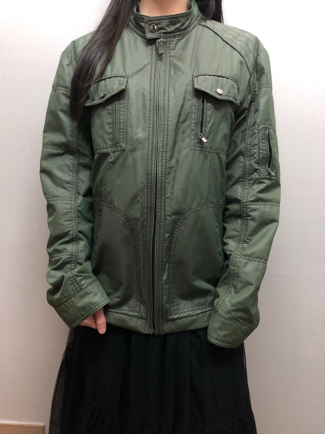 빈티지 그린 펑크 점퍼 상품이미지3