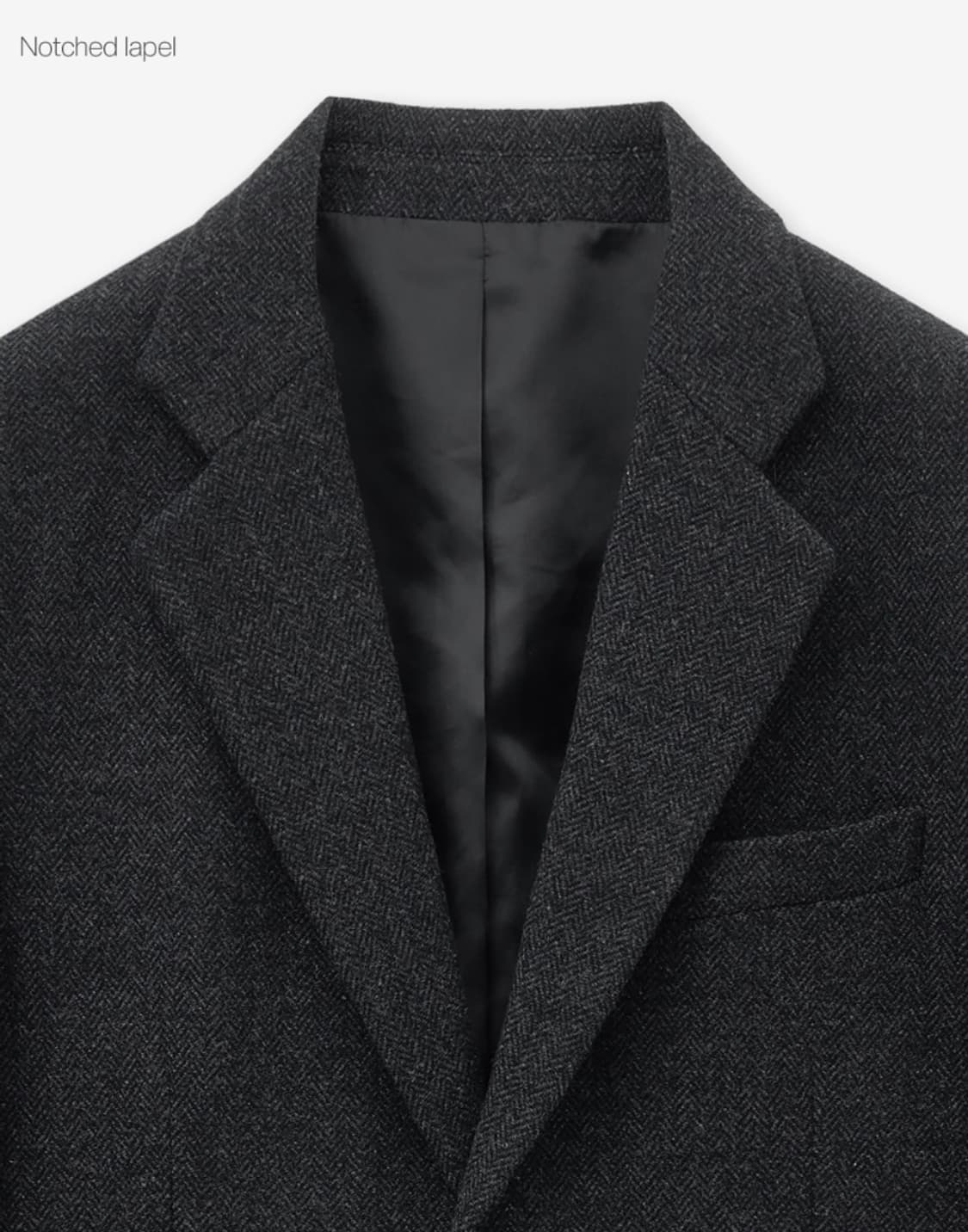 [새제품] 25FW TNGT 울 블렌드 헤링본 자켓 다크 그레 095 상품이미지3