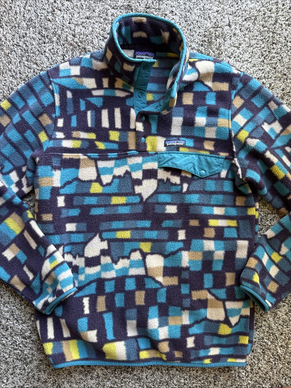 23FW 파타고니아 신칠라 스냅-T 블루/네이비/옐로우 상품이미지1