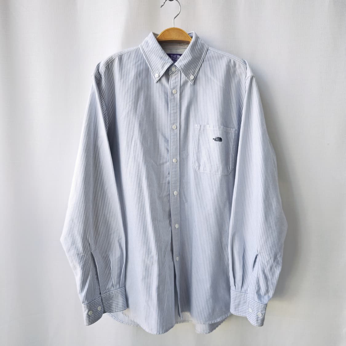 노스페이스 나나미카 퍼플 라벨 스트라이프 옥스포드 셔츠 블루 M 상품이미지1