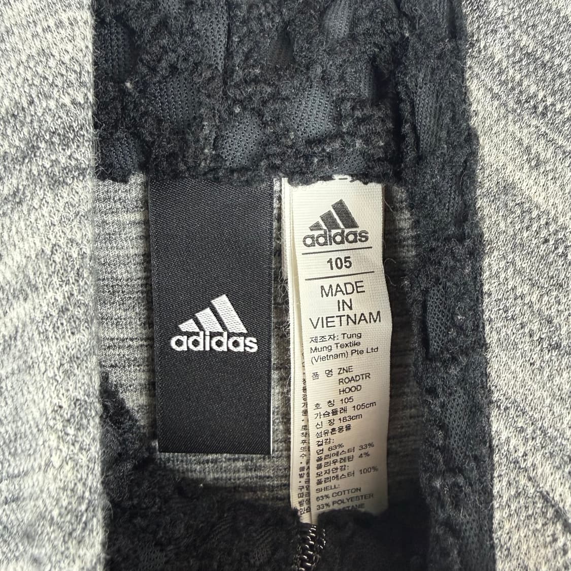 (무료배송)105) 아디다스 ZNE 로드 트립 후드 집업 그레이 상품이미지3