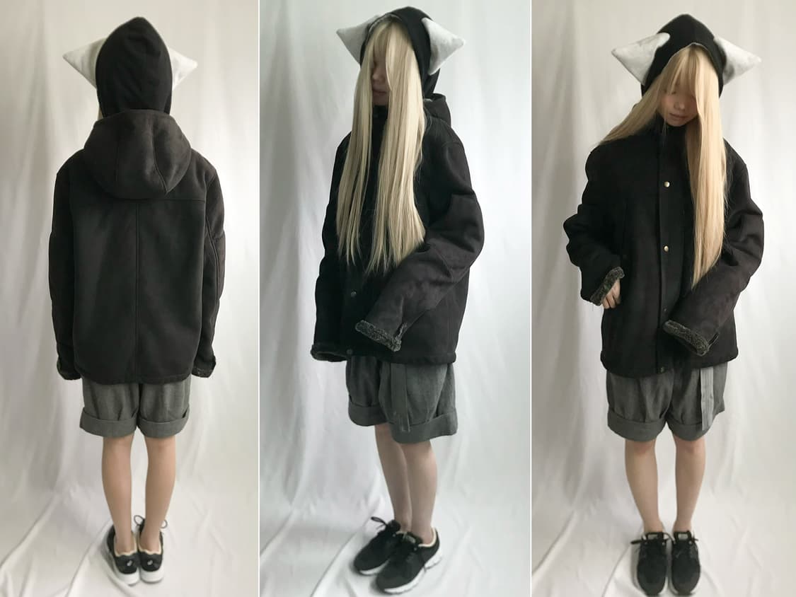 Charcoal thick washing hooded mustang 상품이미지1