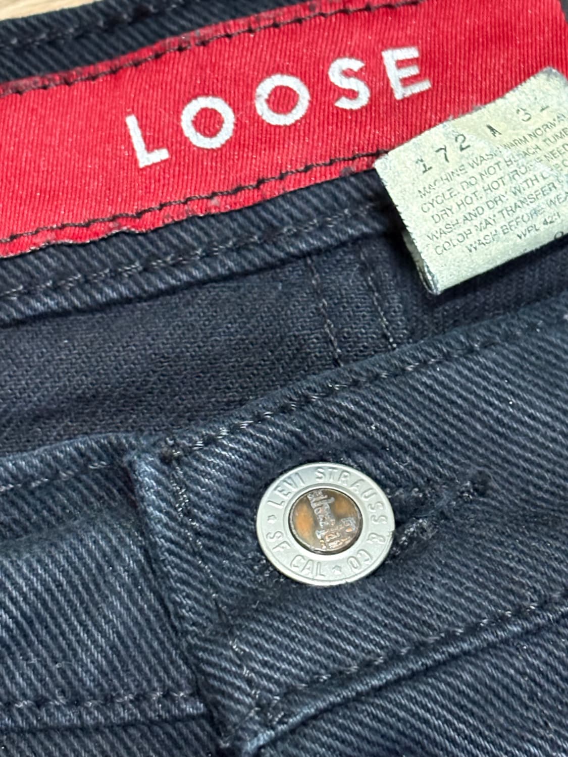 90s 리바이스 실버탭 루즈 흑청 USA 상품이미지6