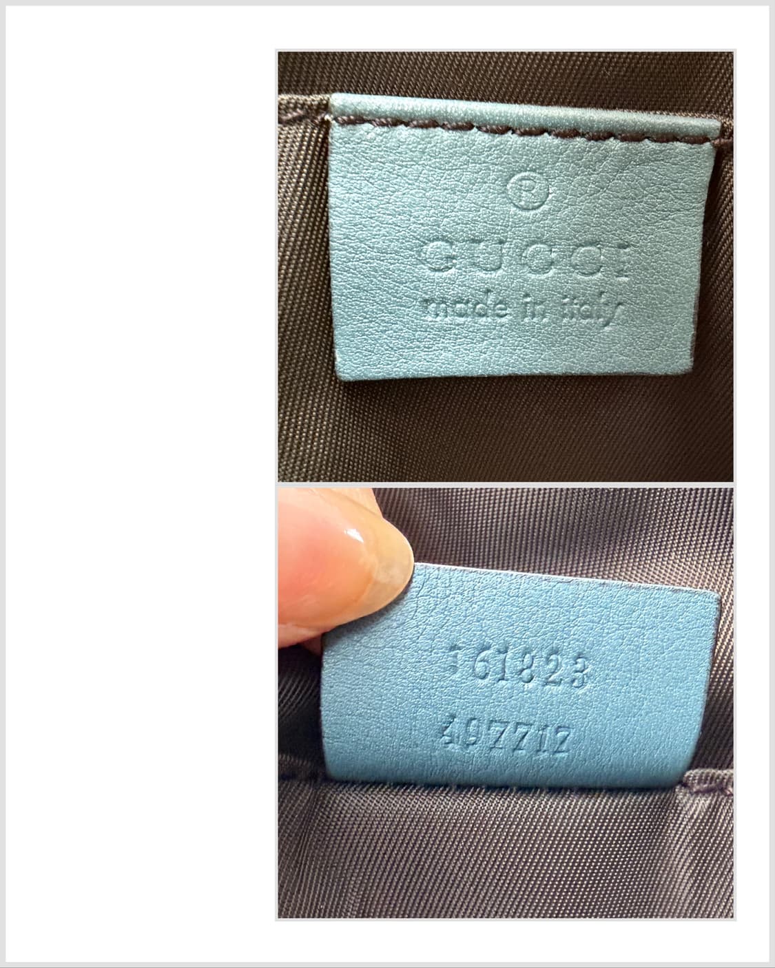 구찌 GG 나일론 & 레더 벨트백 더스티 블루 161823 상품이미지10