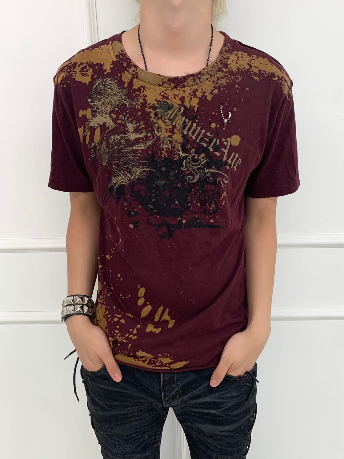 Bronze Age skull chain detail t-shirt  P 상품이미지1