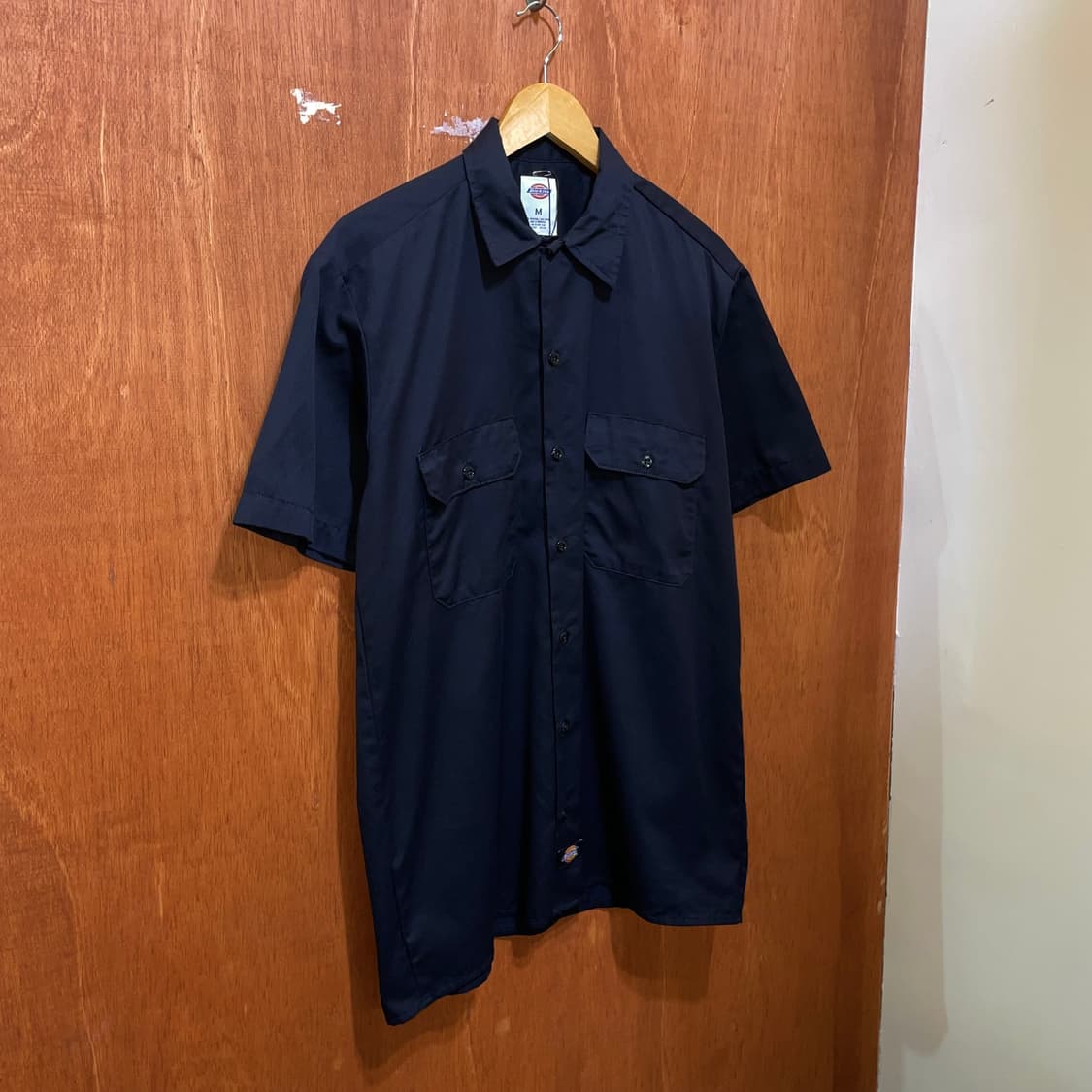 (M) Dickies 디키즈 반팔 워크 셔츠 블랙 상품이미지2
