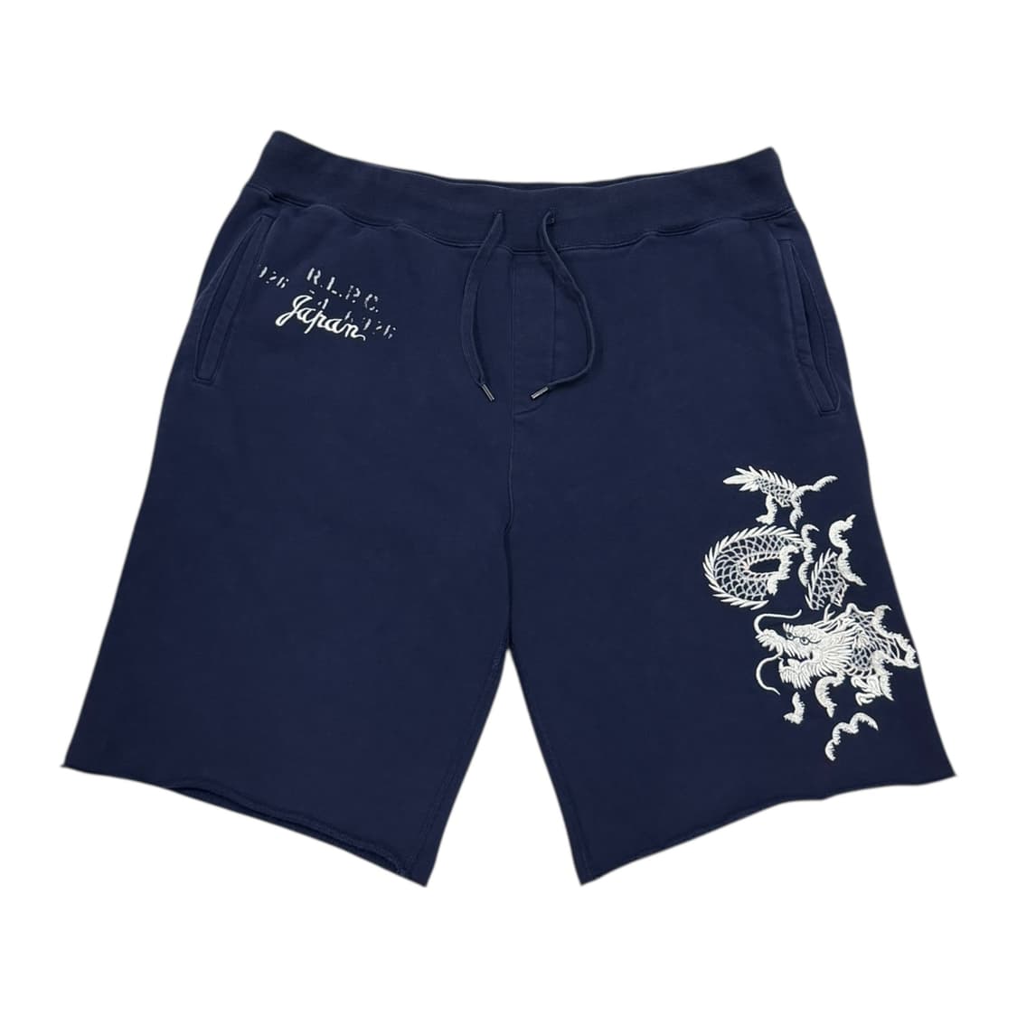 폴로 랄프로렌 빈티지 자수 스웻 쇼츠 반바지 네이비 XL 상품이미지1