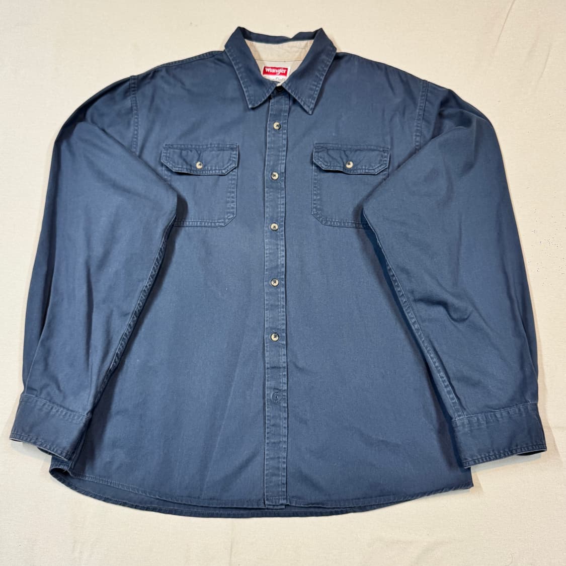 XL) Wrangler 랭글러 투포켓 워크웨어 코튼 셔츠 블루 W21 상품이미지1