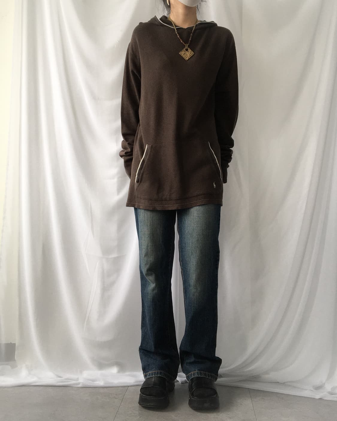 Polo waffle hood sleeve 상품이미지8