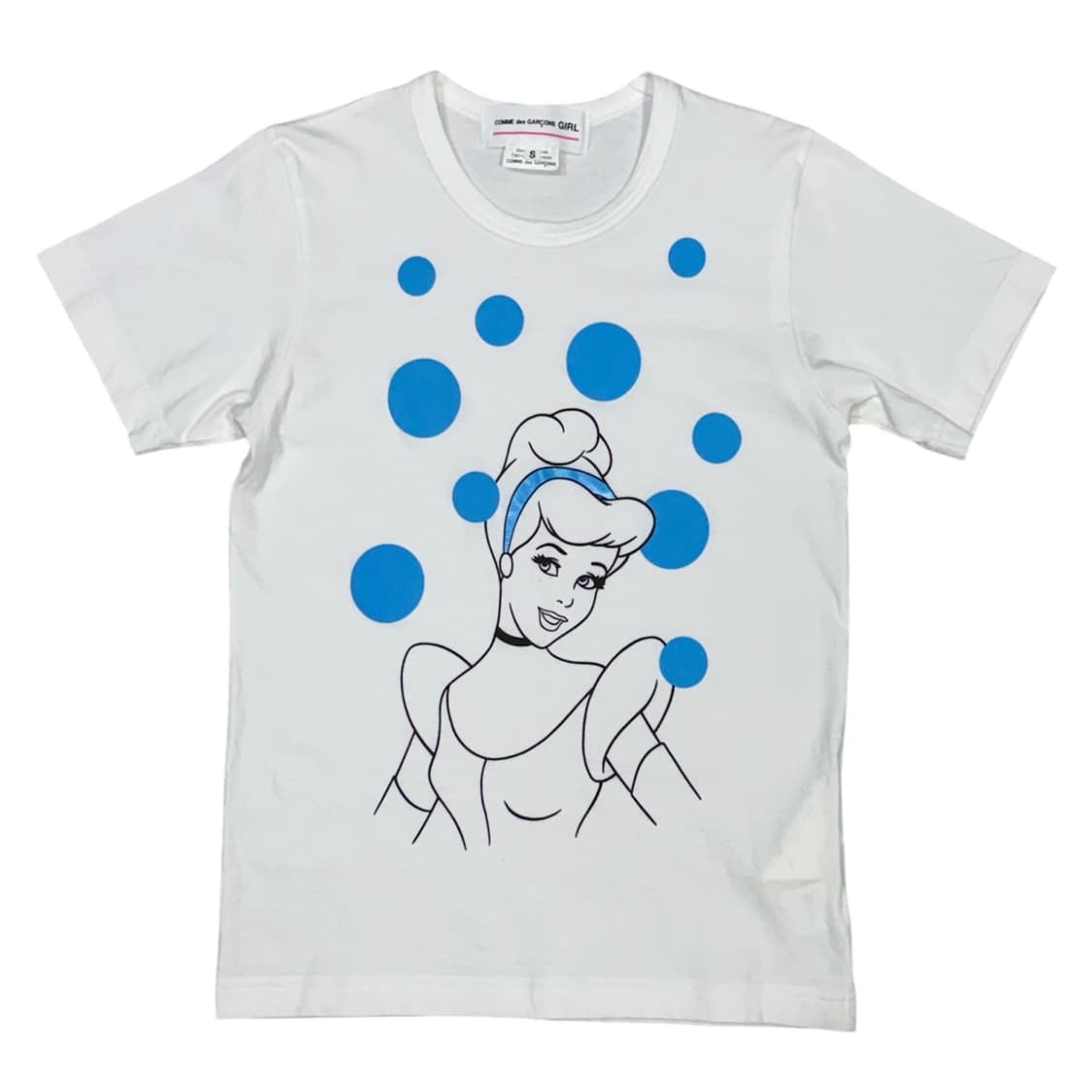 2018 꼼데가르송 x 디즈니 신데렐라 폴카닷 반팔 티셔츠 상품이미지1