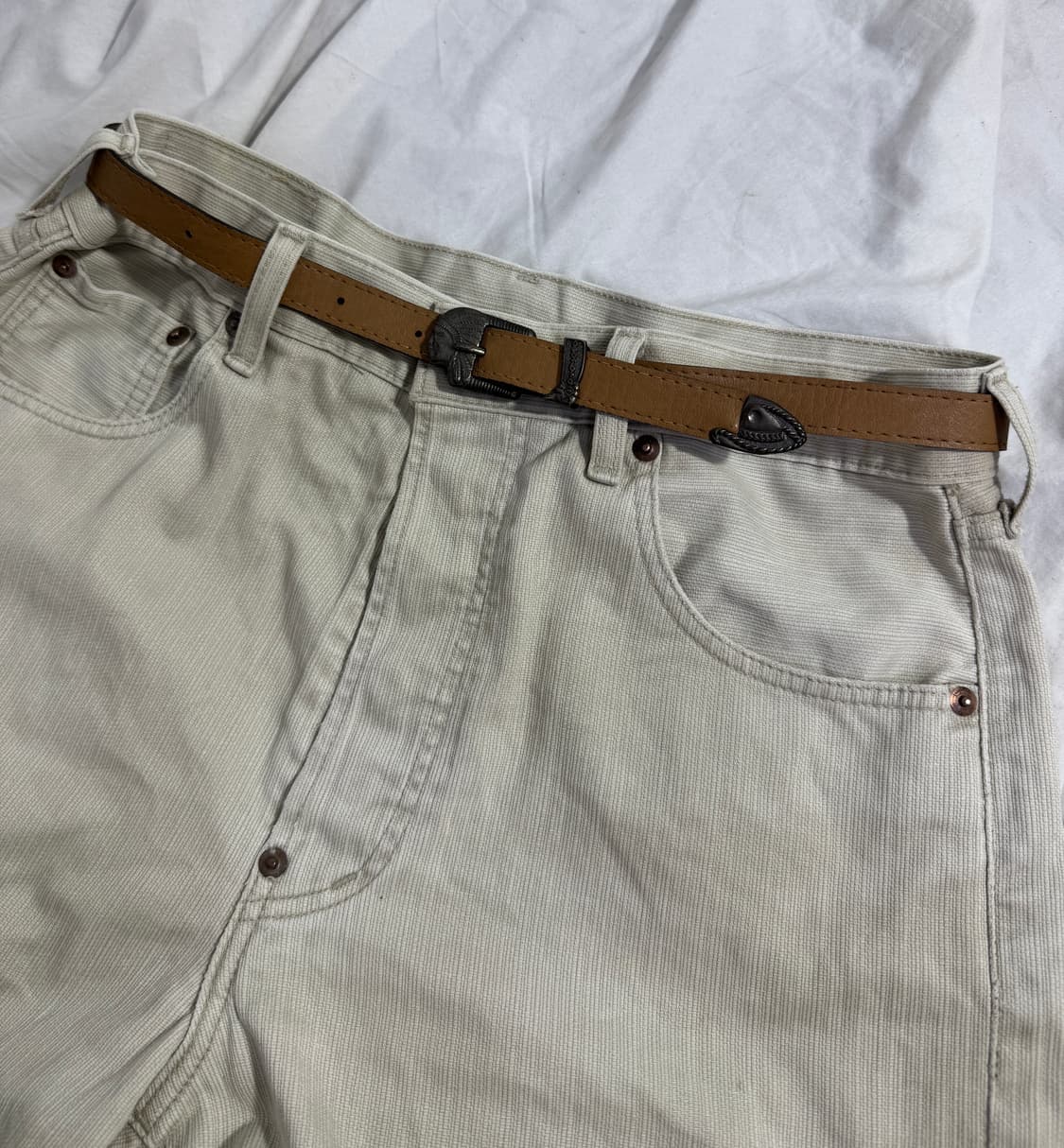 빈티지 웨스턴 버클 레더 벨트 네이티브 아메리칸 상품이미지2