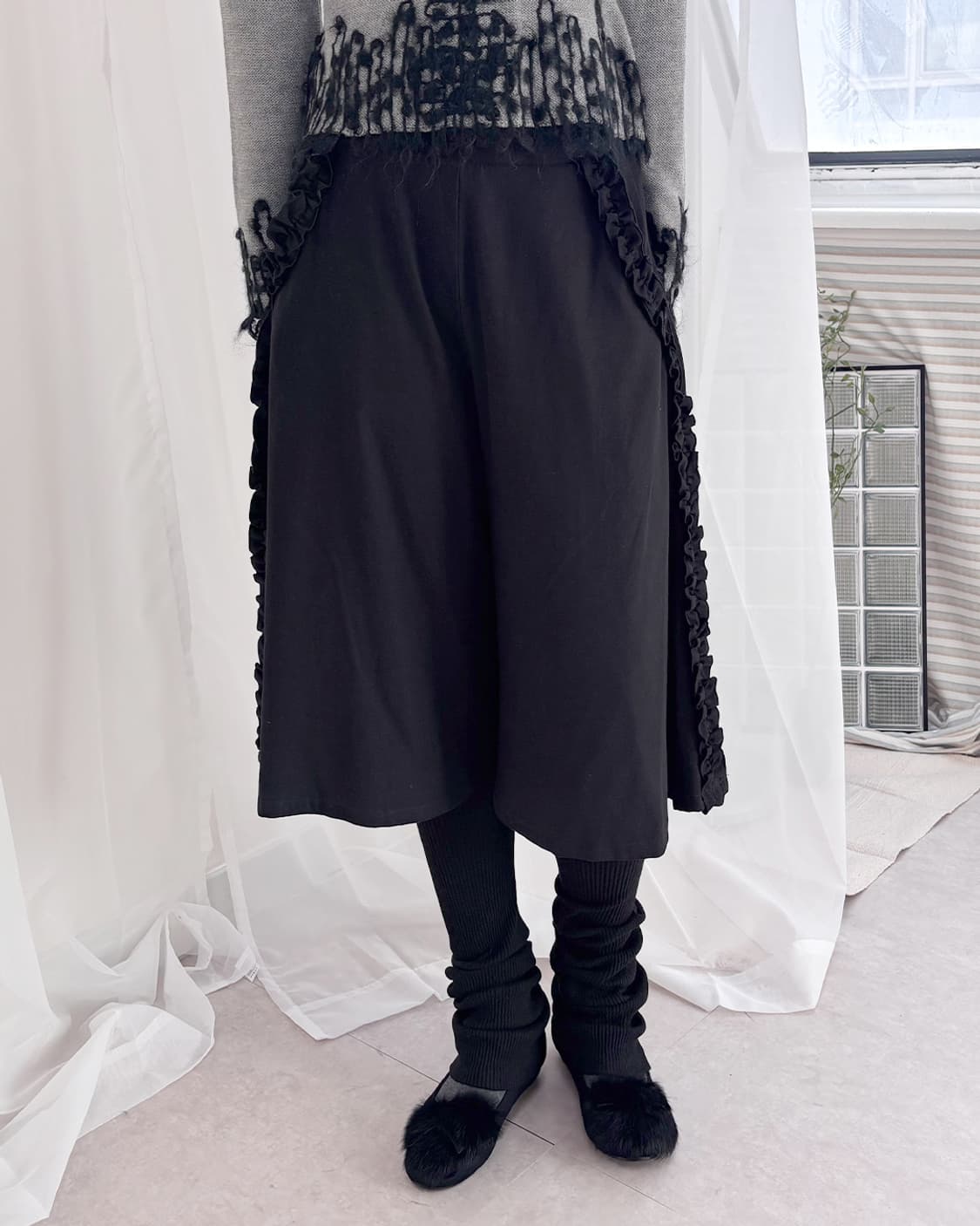 nen side frill wide skirt pants 상품이미지8