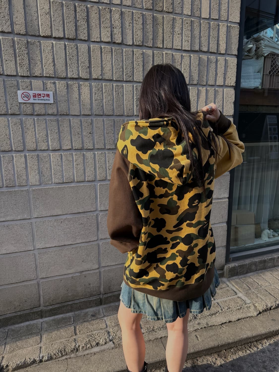 베이프 크레이지 카모 컬리지 후드집업 상품이미지9