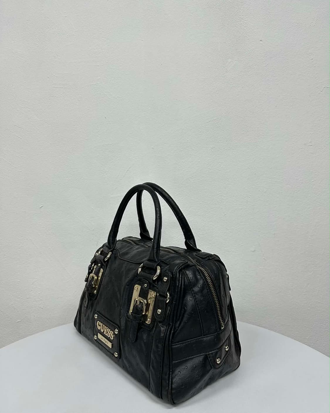 게스 Y2K 오스트리치 엠보 가죽 보스톤 숄더 & 토트백 상품이미지2