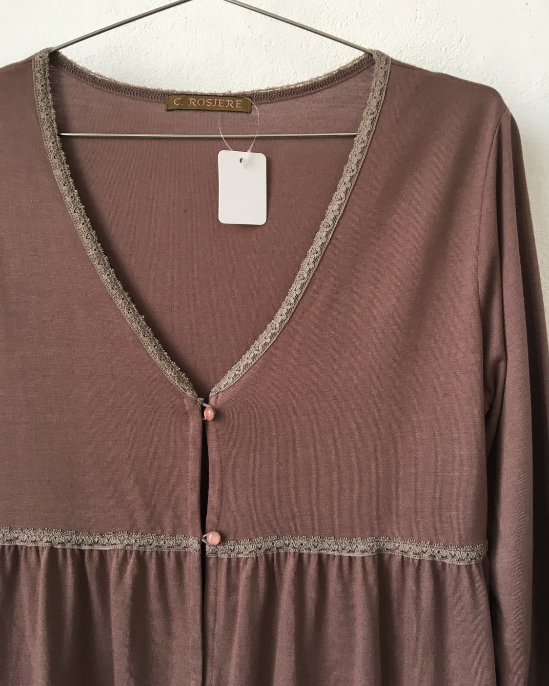Lace trimming long cardigan 상품이미지4